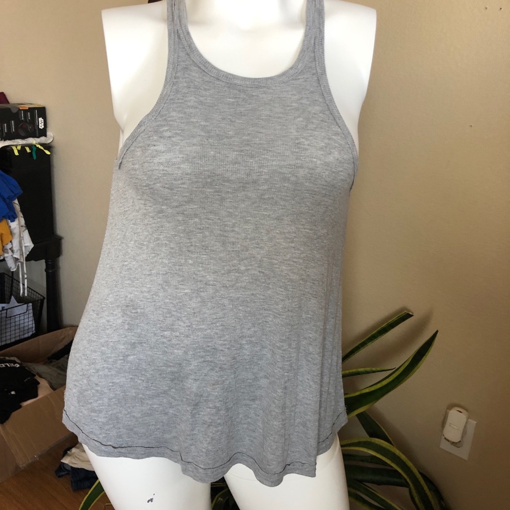 Free People || Gray Tank Casual Top Shirt